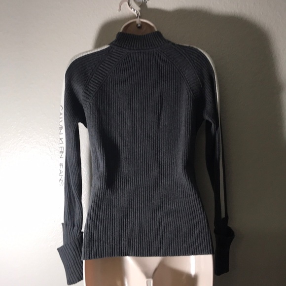 CALVIN KLEIN JEANS QUARTER ZIP SWEATER TOP - Picture 4 of 6